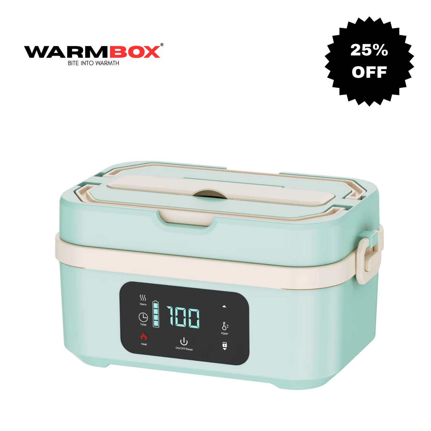 WarmBox™️ Portable Rechargeable Stainless Steel Electric Lunch Box